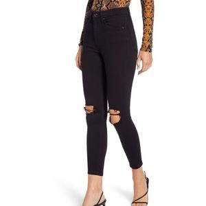 Topshop “Jamie” high-rise moto jeans